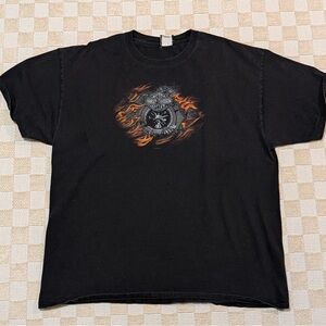 Harley-Davidson Black Tee with Fiery Graphic